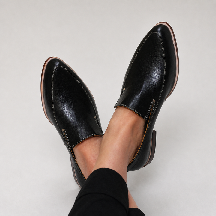 Zofia™ | Mocassino Patchwork Nero