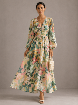 Celine | Abito Femminile con Motivo Floreale