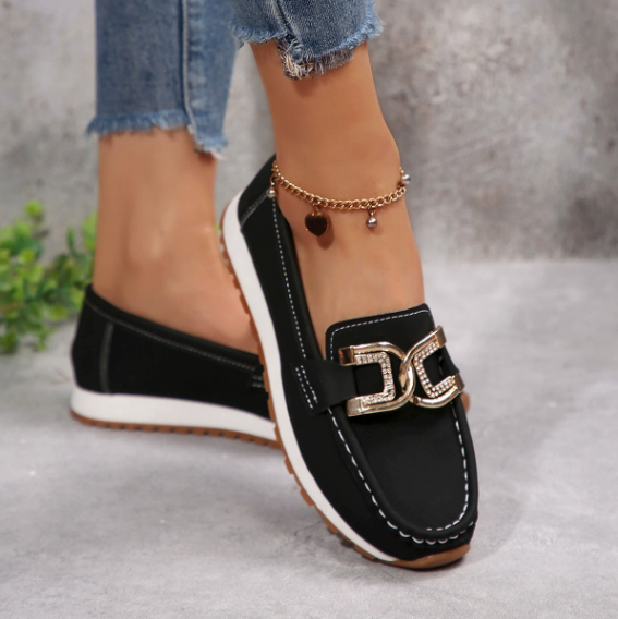 Emma Mocassini Comfort Chic Fibbia Diamante