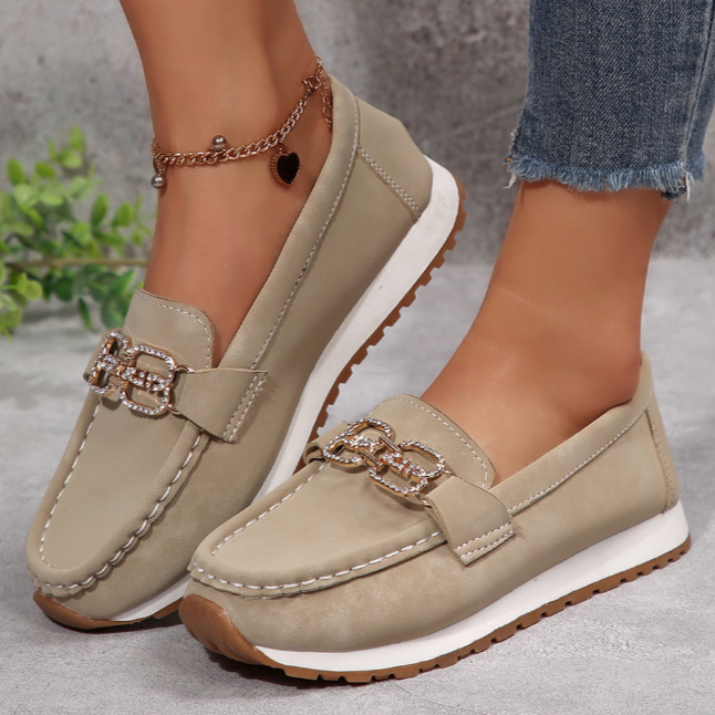 Emma Mocassini Comfort Chic Fibbia Diamante