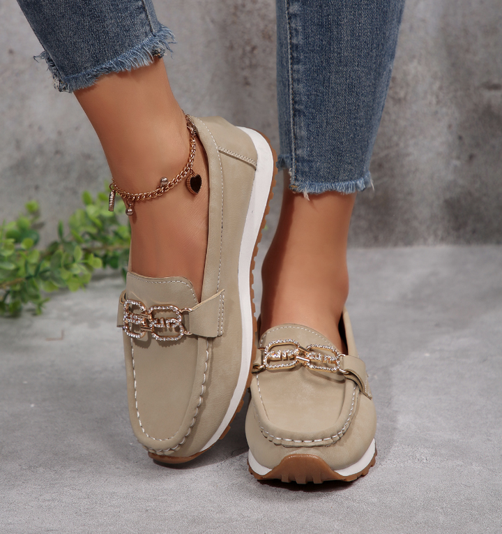 Emma Mocassini Comfort Chic Fibbia Diamante