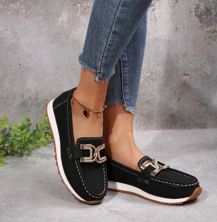 Emma Mocassini Comfort Chic Fibbia Diamante