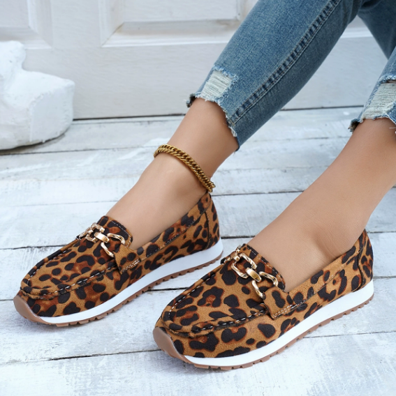 Evelia Mocassini Comfort Stampa Animalier