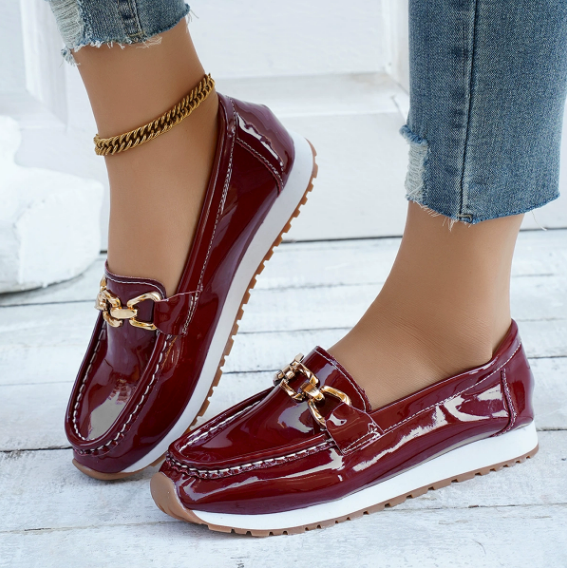 Eleonora Mocassini Comfort Bordeaux Lucidi