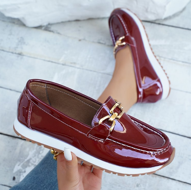 Eleonora Mocassini Comfort Bordeaux Lucidi