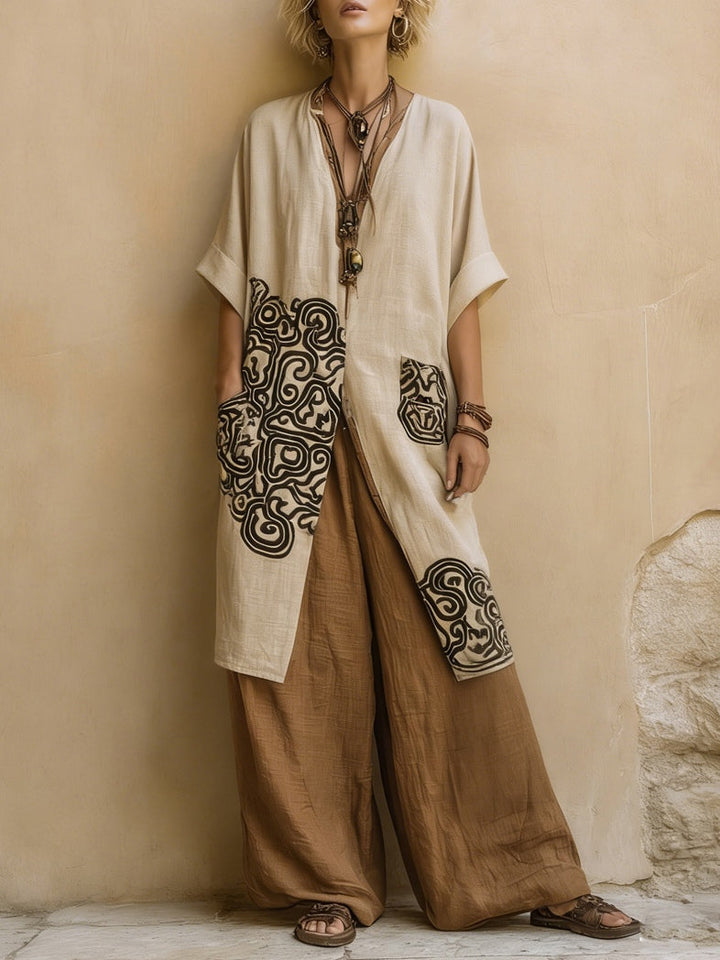 Valentina | Completo Bohemien Lungo Ricamato