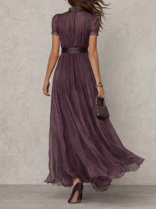 Ashley | Abito lungo in chiffon, elegante e vintage