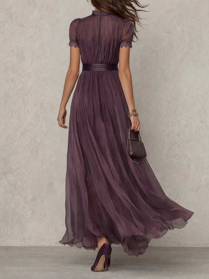 Ashley | Abito lungo in chiffon, elegante e vintage