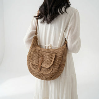 Azélina™ — Borsa intrecciata in stile bohémien dall’eleganza naturale