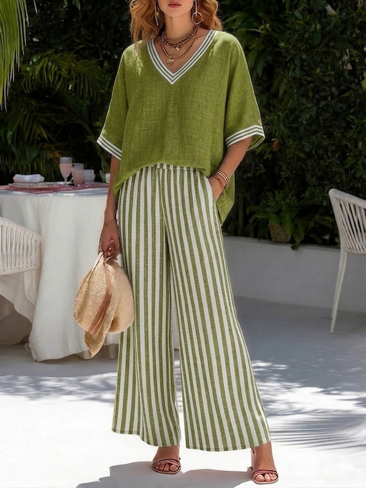Alira | Set da Due in Lino a Righe